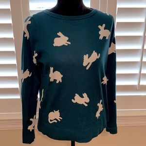 Loft 🐰Bunnies & One Cat Sweater